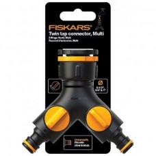 FISKARS. Conector robinet multifunctional cu 2 ies..